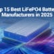 Best LiFePO4 Battery Manufacturers 2025 Banner with LFP Battery Structure Diagram