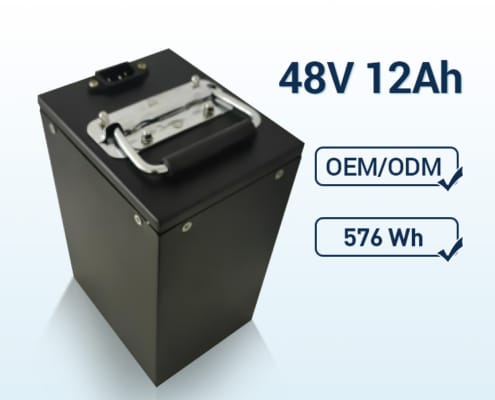 Wholesale 48V 12Ah NMC lithium ion battery pack 576Wh, OEM and custom solutions