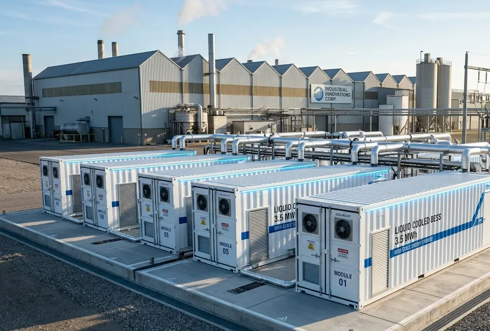 A complete outdoor commercial liquid cooling energy storage system containerized installation for utility-scale energy storage projects
