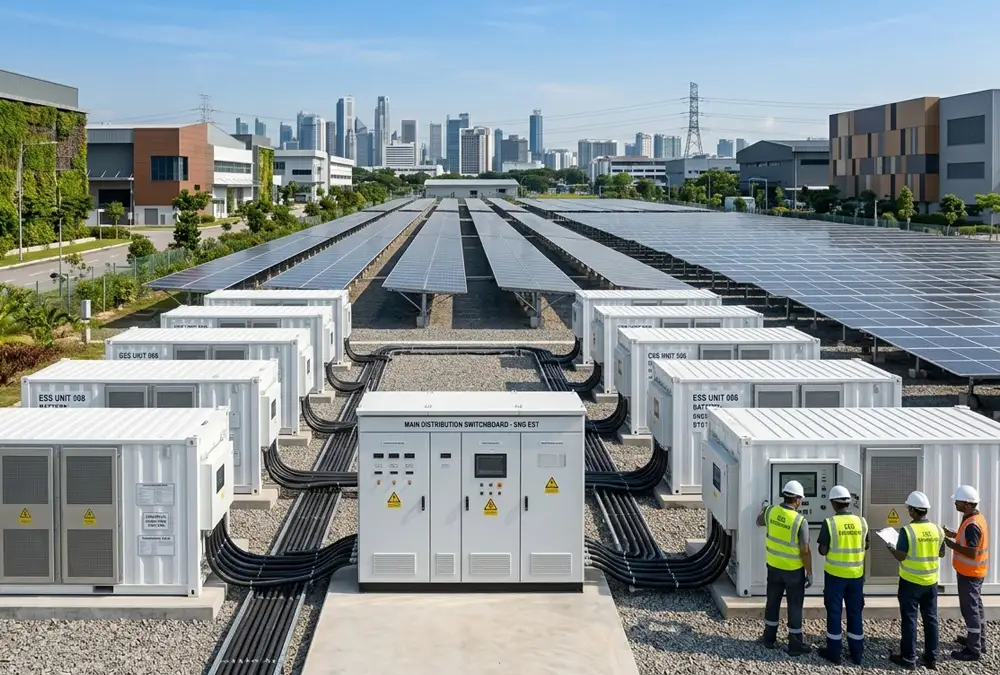 Industrial battery storage for solar panels deployed to maximize financial benefits of solar battery storage systems.