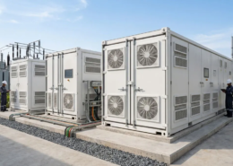Commercial and industrial containerized battery energy storage system comparison layout