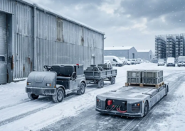 Do lithium batteries freeze in winter? Industrial electric equipment operating in cold conditions.