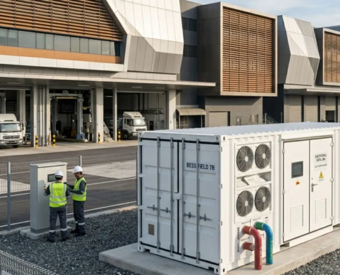A professional turnkey 20ft BESS container manufactured for commercial and industrial energy storage infrastructure.