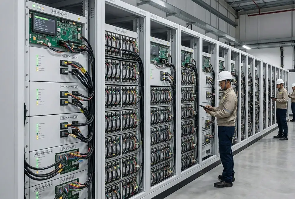 High-performance commercial battery storage systems featuring high-voltage rack mounted battery enclosures from a trusted solar battery manufacturer.