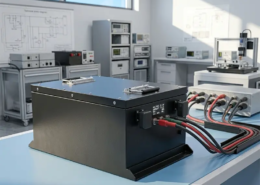 Professional 48V Battery System with integrated intelligent BMS and robust structural casing for fleet equipment.