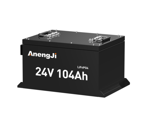 24V 104Ah LiFePO4 battery front view