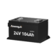 24V 104Ah LiFePO4 battery front view