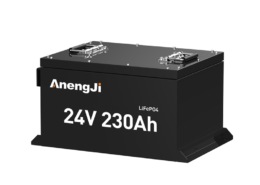 24V 230Ah LiFePO4 battery front view