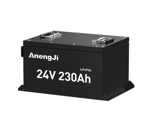24V 230Ah LiFePO4 battery front view