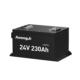 24V 230Ah LiFePO4 battery front view