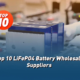 Grade-A LiFePO4 prismatic cells lined up on automated wholesale battery assembly line