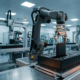 Automated LFP battery cell manufacturing line in a modern factory showing precision assembly.