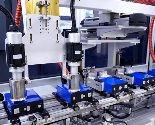 ： Automated quality control and cell sorting on a wholesale LiFePO4 battery assembly line.