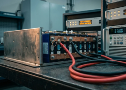 Commercial lithium battery capacity testing using a heavy duty electronic dynamic load bank inside a clean facility