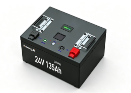 anengji power 24v 135Ah lifepo4 battery flat front view