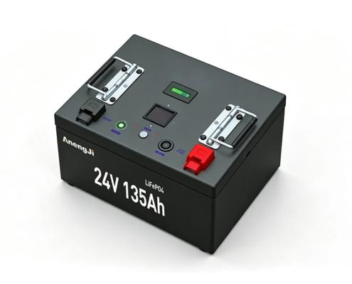 anengji power 24v 135Ah lifepo4 battery flat front view