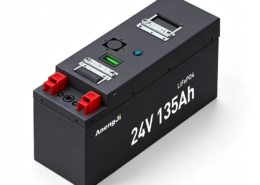 anengji power 24v 135Ah lifepo4 battery front view