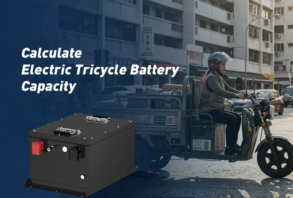 Electric cargo tricycle battery capacity for commercial delivery