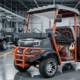 IP67 waterproof LiFePO4 battery pack installed inside the battery compartment of a commercial electric cargo tricycle.