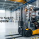 Technician diagnosing electric forklift battery life and runtime loss